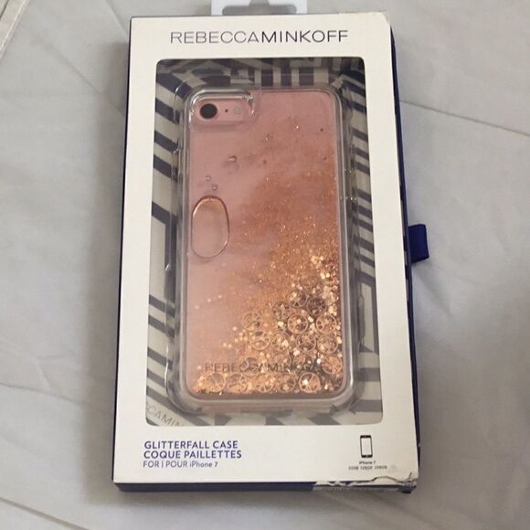 Rebecca Minkoff Gold Glitterfall iPhone 7 Case (H) - Picture 1 of 8
